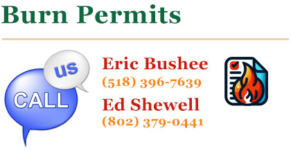 burn permits - call for to get one