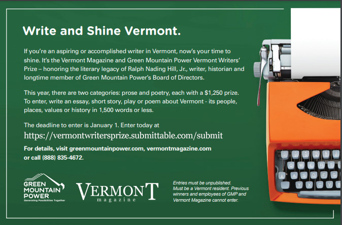 vermont writers prize