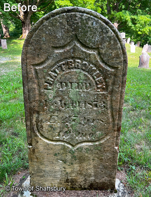 headstone cleaning before