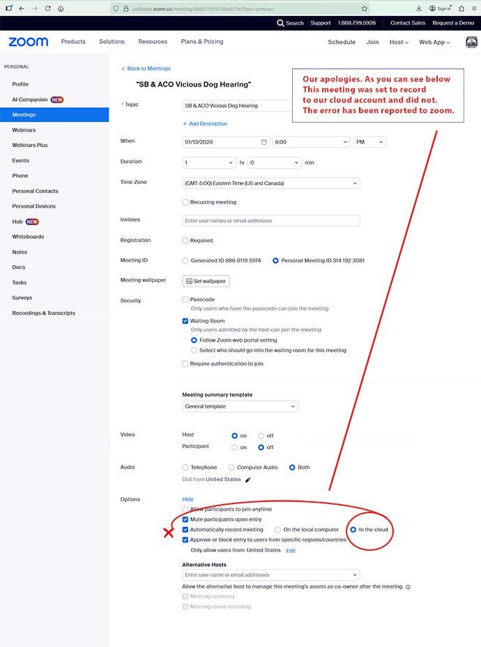 view the zoom screenshot