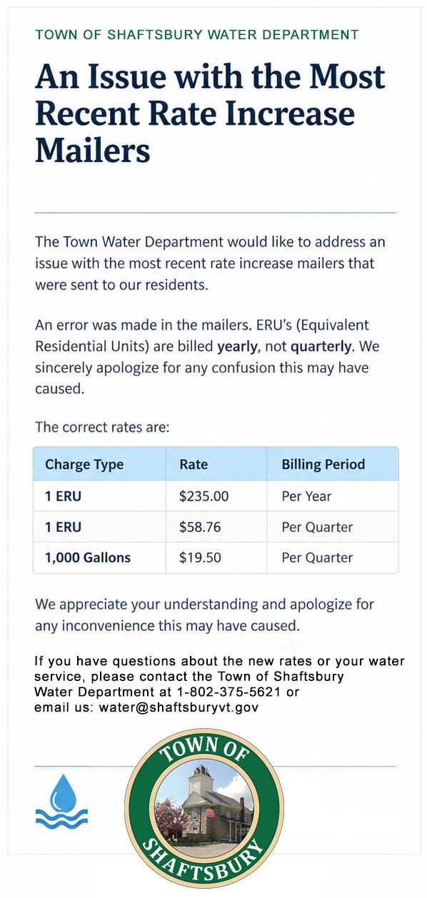 rate increase correction