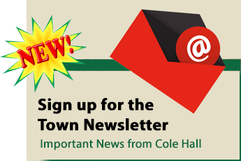 sign up for the town newsletter