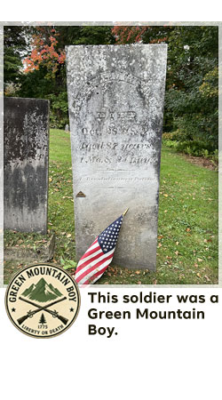 veterans memorial headstone in shaftsbury