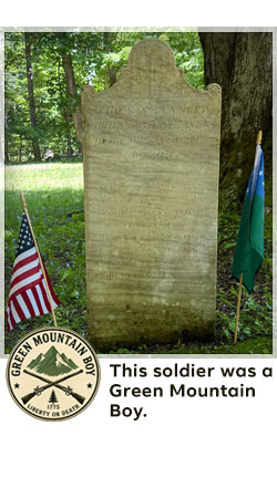 veterans memorial headstone in shaftsbury