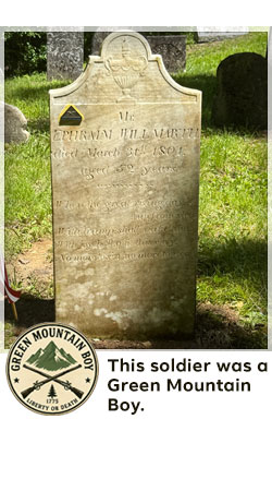 veterans memorial headstone in shaftsbury