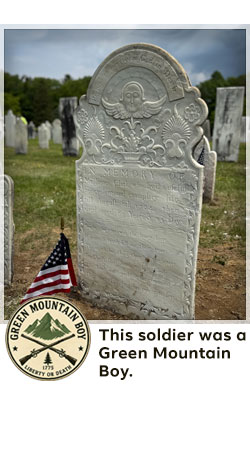 veterans memorial headstone in shaftsbury