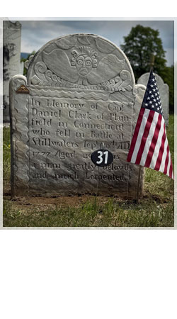 veterans memorial headstone in shaftsbury