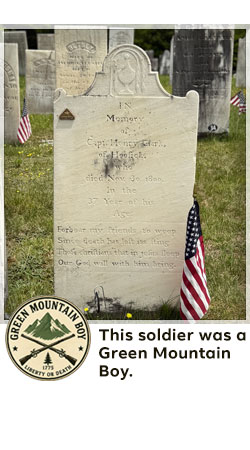 veterans memorial headstone in shaftsbury