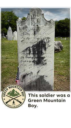 veterans memorial headstone in shaftsbury