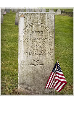 veterans memorial headstone in shaftsbury