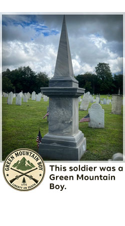 veterans memorial headstone in shaftsbury