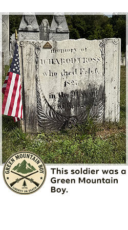 veterans memorial headstone in shaftsbury