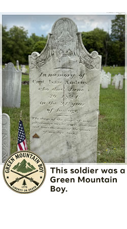 veterans memorial headstone in shaftsbury