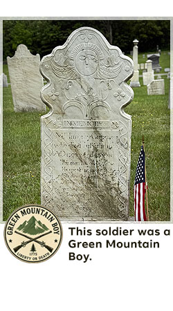 veterans memorial headstone in shaftsbury