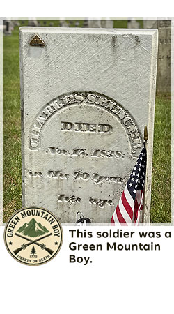 veterans memorial headstone in shaftsbury