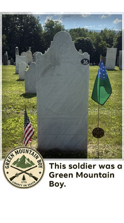 veterans memorial headstone in shaftsbury