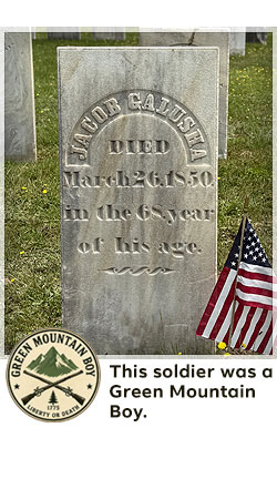 veterans memorial headstone in shaftsbury