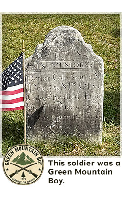 veterans memorial headstone in shaftsbury