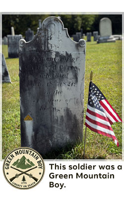 veterans memorial headstone in shaftsbury