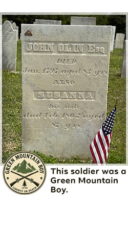 veterans memorial headstone in shaftsbury