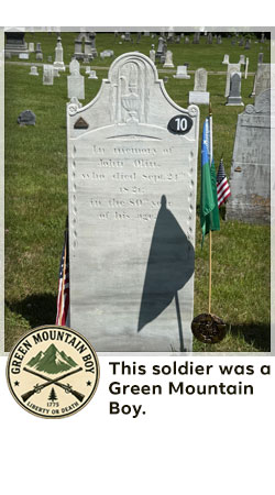 veterans memorial headstone in shaftsbury
