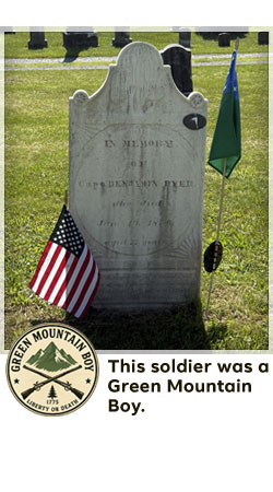 veterans memorial headstone in shaftsbury