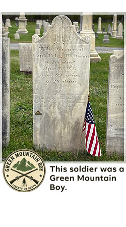 veterans memorial headstone in shaftsbury